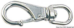 Moschettone inox con girella 94 mm